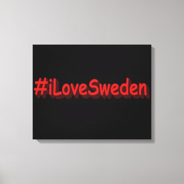 Impressão Em Tela "#iLoveSuécia" Design bonito. Comprar Agora (Frente)
