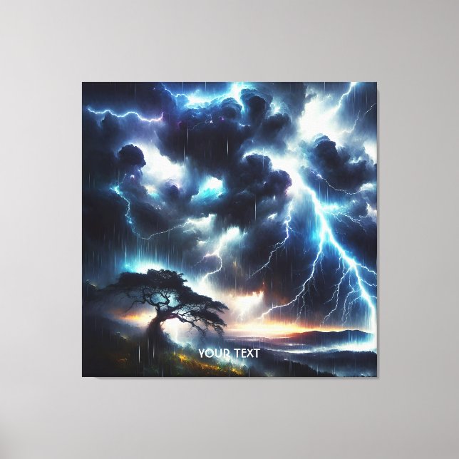 Impressão Em Tela Iluminação Fantástica da Chuva da Árvore (Frente)