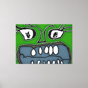 Impressão Em Tela Ilustração aproximada do monstro do desenho animad