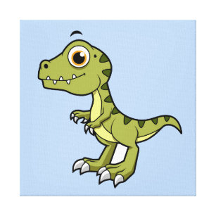 Impressão Em Tela Ilustração Bela De Um Tiranossauro Rex.