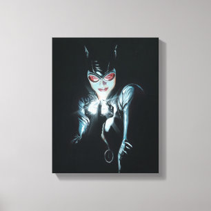 Impressão Em Tela Ilustração da Capa do Batman Catwoman Faces of Evi