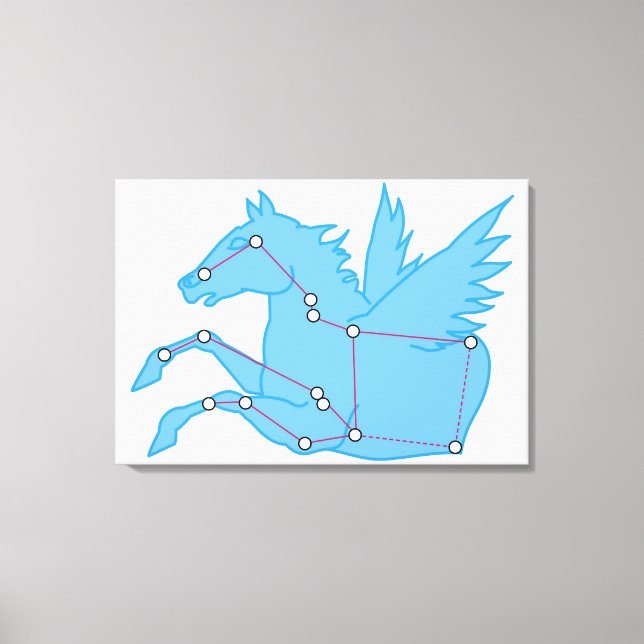 Impressão Em Tela Ilustração da constelação de Pegasus (Frente)