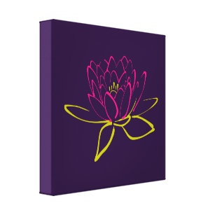 Impressão Em Tela Ilustração da flor de Lotus/lírio de água