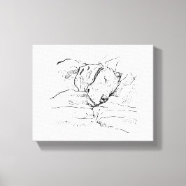 Impressão Em Tela Ilustração de Amante de Cães Beagle