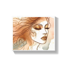 Ilustração de Arte em Linha de Parede da Mulher 3