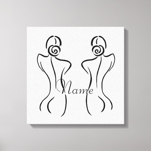 Impressão Em Tela Ilustração de arte feminina Thunder_Cove (Frente)