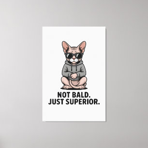 Impressão Em Tela Ilustração de Atitude de Gato Sphynx Superior