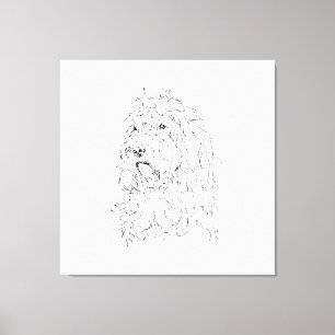 Impressão Em Tela Ilustração de Cachorro, Arte de Parede Cockapoo