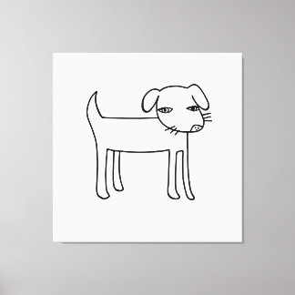 Impressão Em Tela ilustração de cachorro moderno