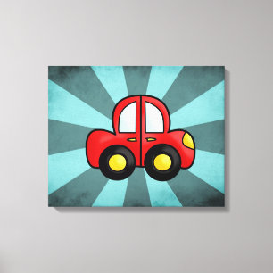 Impressão Em Tela Ilustração de Carro Antigo – Arte de Automóvel Clá
