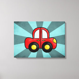 Impressão Em Tela Ilustração de Carro Antigo – Arte de Automóvel Clá