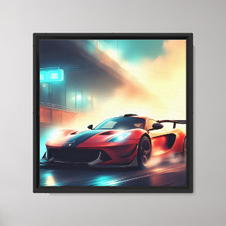 Impressão Em Tela Ilustração de carro desportivo