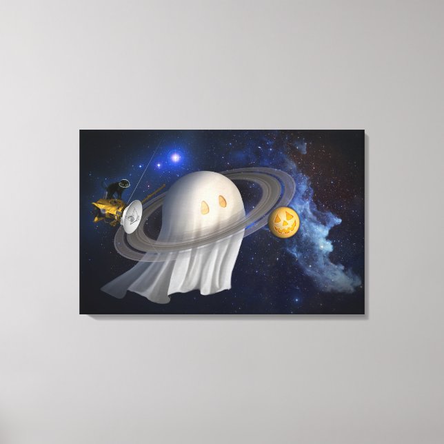 Impressão Em Tela Ilustração de Dia das Bruxas de um artista (Frente)