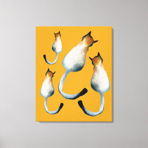 Impressão Em Tela Ilustração de gato preto e marrom da Tabby