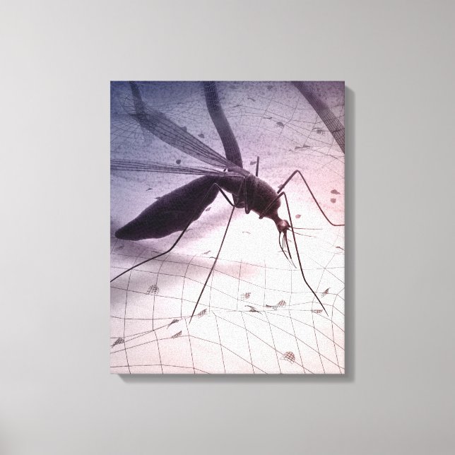 Impressão Em Tela Ilustração de picada de mosquito (Frente)