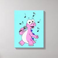 Ilustração De Um Estegossauro Cantante.