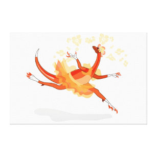 Impressão Em Tela Ilustração De Um Raptor De Ballerina. 2