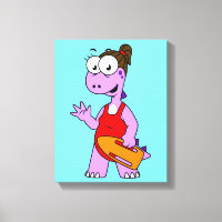 Ilustração De Um Tyrannosaurus Rex Lifeguard.