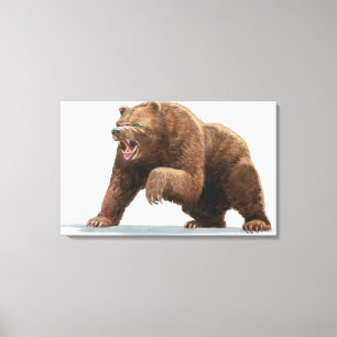 Impressão Em Tela Ilustração de um urso de Brown