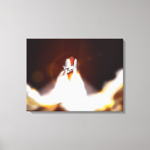 Impressão Em Tela Ilustração do lançamento do vaivém espacial