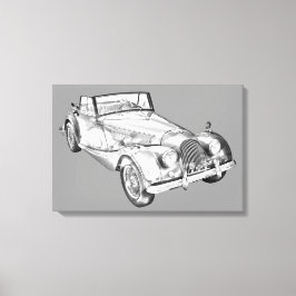 Impressão Em Tela Ilustração do Morgan Plus 4 Sports Car 1964