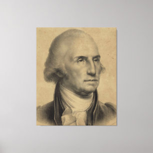 Impressão Em Tela Ilustração do Retrato Vintage George Washington