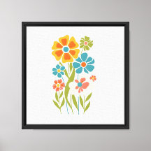 Ilustração Floral Retro Boho
