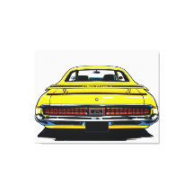 Ilustração Pop Art de Traseira de Carro Musculoso 