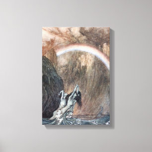 Impressão Em Tela Ilustração Vintage de Sereias