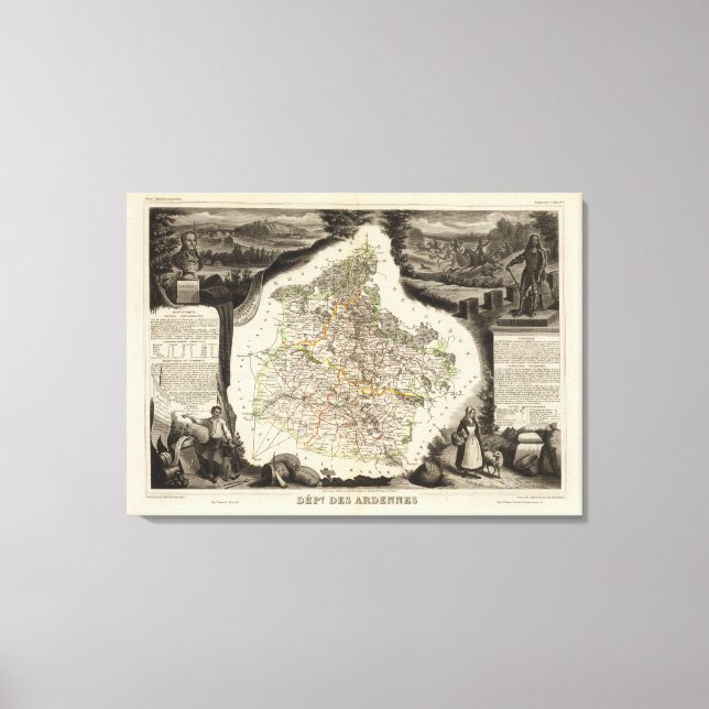 Impressão Em Tela Ilustrações de margem (Frente)