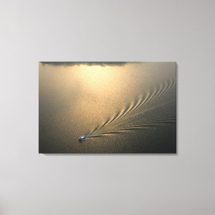 Impressão Em Tela imagem aérea do barco no lago Gatun Panamá