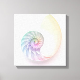 Impressão Em Tela Imagem colorida artística do nautilus