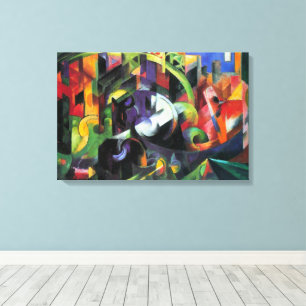 Impressão Em Tela Imagem com Gado por Franz Marc, Arte Antiga