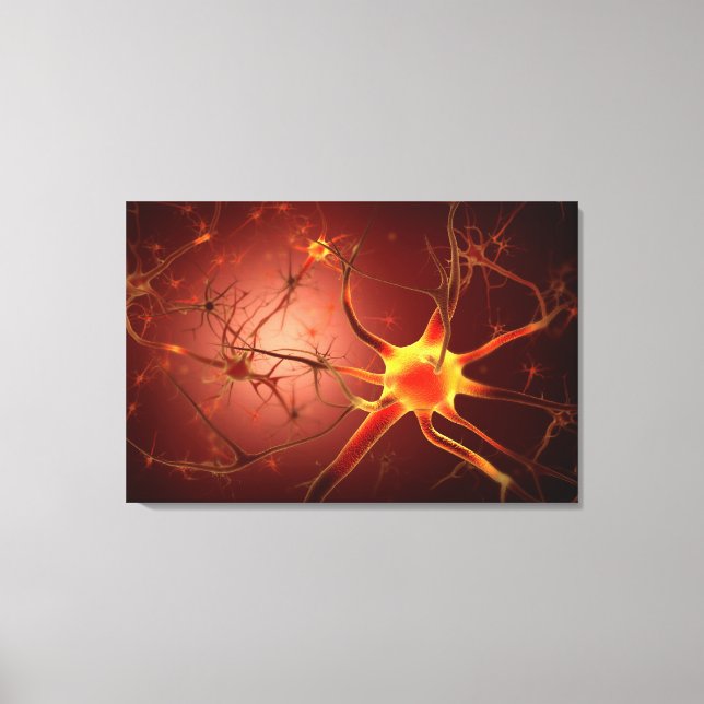 Impressão Em Tela Imagem Conceitual Do Neurônio 1 (Frente)