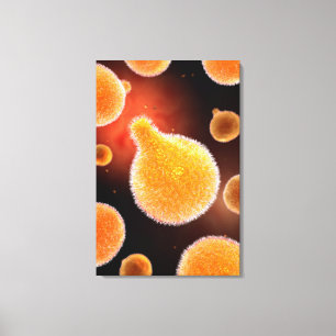 Impressão Em Tela Imagem conceptual do Plasmodium que causa a