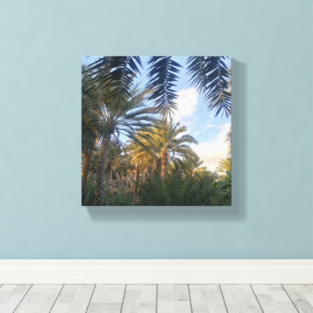 Impressão Em Tela imagem de palmeira  (Insitu(piso de madeira))