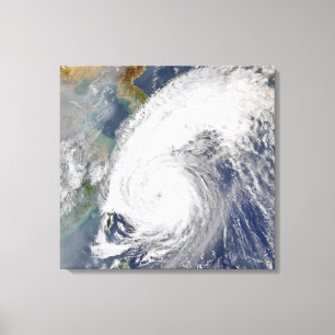 Impressão Em Tela Imagem de satélite de um tufão