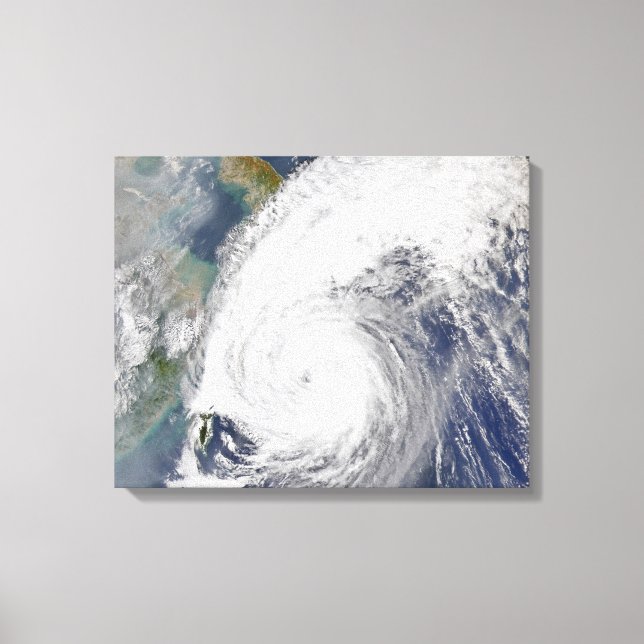 Impressão Em Tela Imagem de satélite de um tufão (Frente)