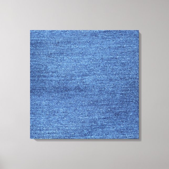 Impressão Em Tela Imagem de Textura de Denim Azul Branco (Frente)