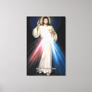 Impressão Em Tela Imagem Devocional do Compaixão divino.