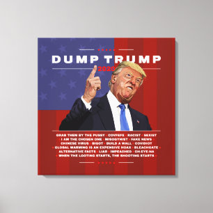 Impressão Em Tela Imagem do Dump Trump 2020
