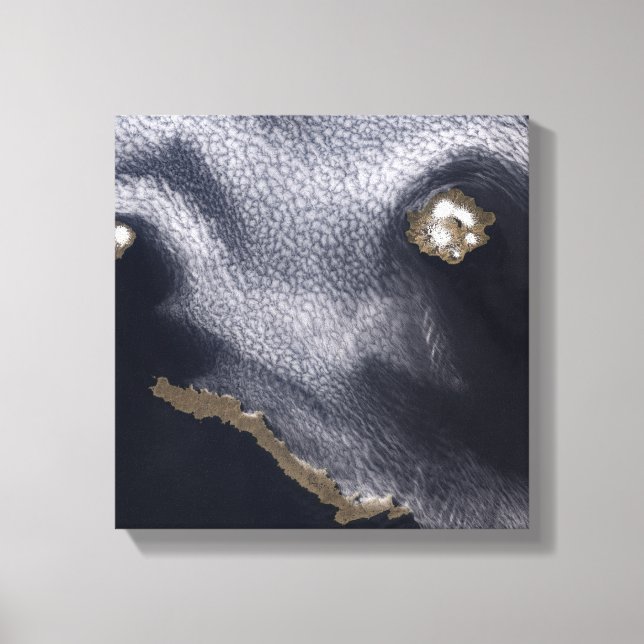 Impressão Em Tela Imagem por satélite da ilha Semisopochnoi (Frente)