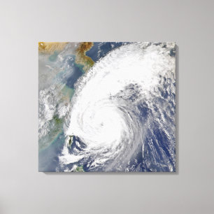 Impressão Em Tela Imagem satélite de um tufão