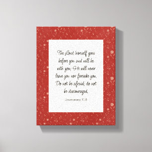 Impressão Em Tela Imagem Versa da Bíblia 31:8 Deuteronomy