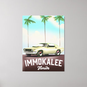 Impressão Em Tela Immokalee Florida Supercar poster de viagens