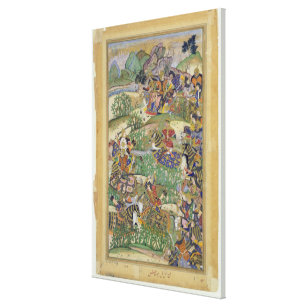 Impressão Em Tela Imperador Akbar (r.1556-1605) na batalha de Samal