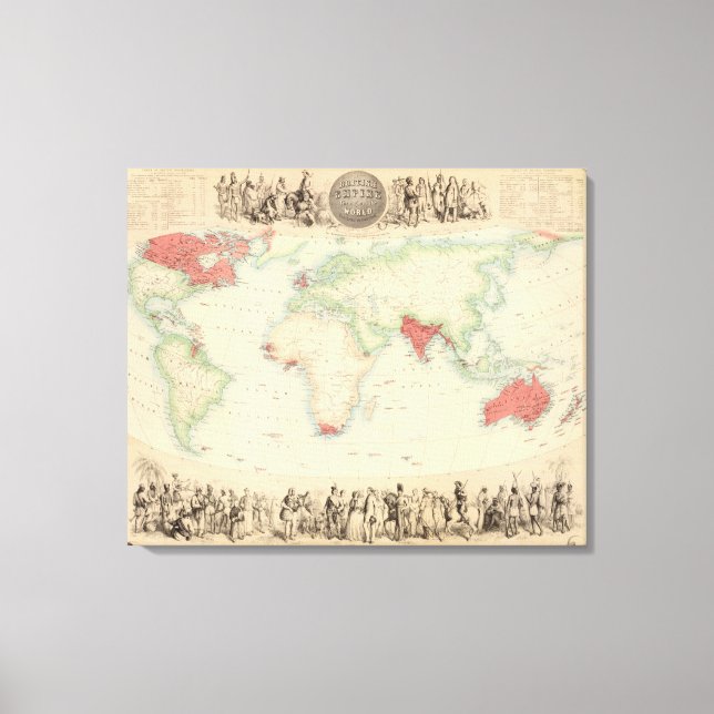 Impressão Em Tela Império Britânico 2 (Frente)