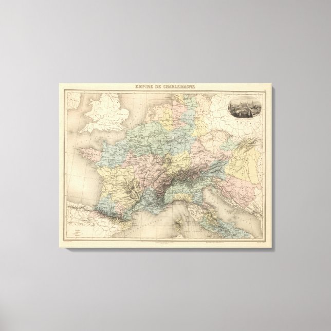Impressão Em Tela Império de Charlemagne (Frente)