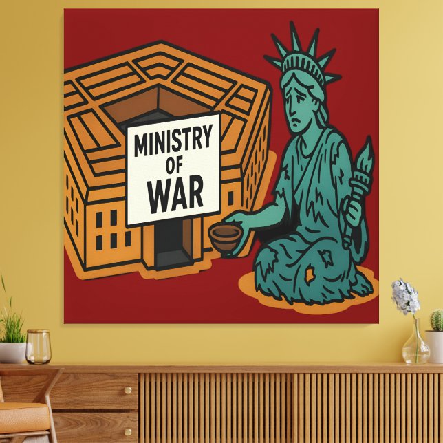 Impressão Em Tela Implorar pela Paz: Liberdade na Frente do Ministér (Insitu(Sala de estar))