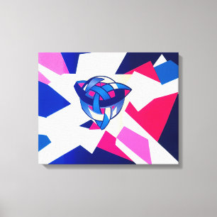 Impressão Em Tela Impressão de Tela Celta Moderna Azul do Mundo Anot